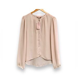 🆕 Philosophy | Sheer Blush Cream Blouse